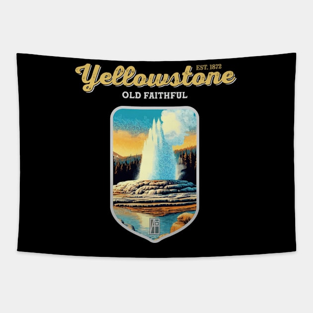 USA - NATIONAL PARK - YELLOWSTONE Old Faithful - 1 Tapestry by ArtProjectShop