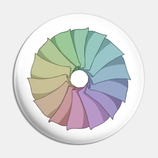 Rainbow Paper Color Wheel Pin