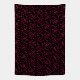 Red Wire Snowflakes Tapestry