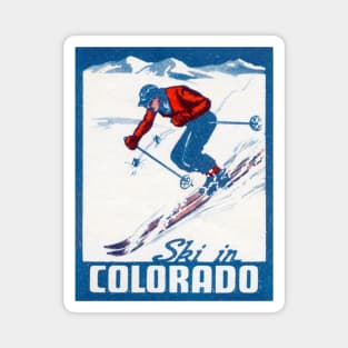 1940 Ski in Colorado Magnet