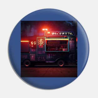 Cyberpunk Tokyo Ramen Food Truck Pin