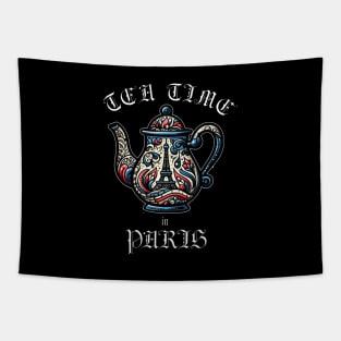 Tea Time in Paris Tapestry