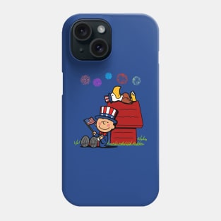 4th Of July USA Independence Day Patriotic American Cartoon Phone Case