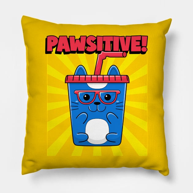 Pawsitive! Pillow by ArtsyStone