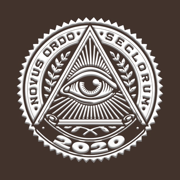 Novus Ordo Seclorum 2020 Seal with Pyramid and All Seeing Eye, NWO New World Order by hclara23