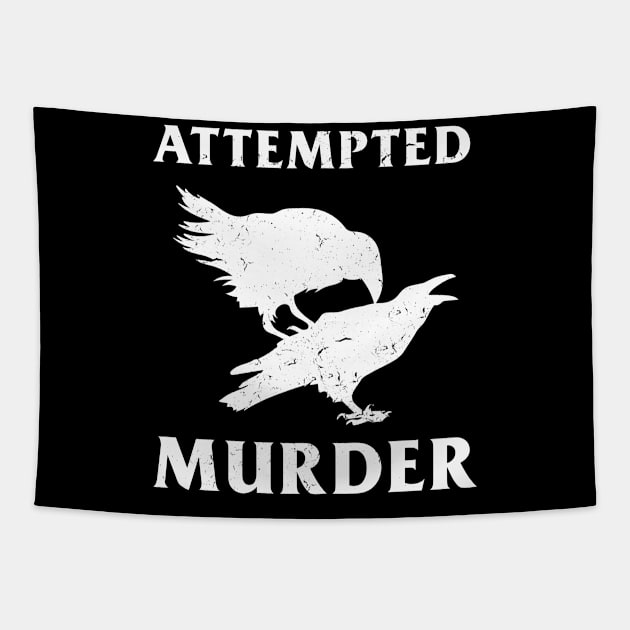 Attempted Murder Literary Readers gift Crows Tapestry by swissles