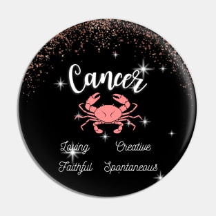 Cancer Zodiac Sign Astrology Tshirt Pin