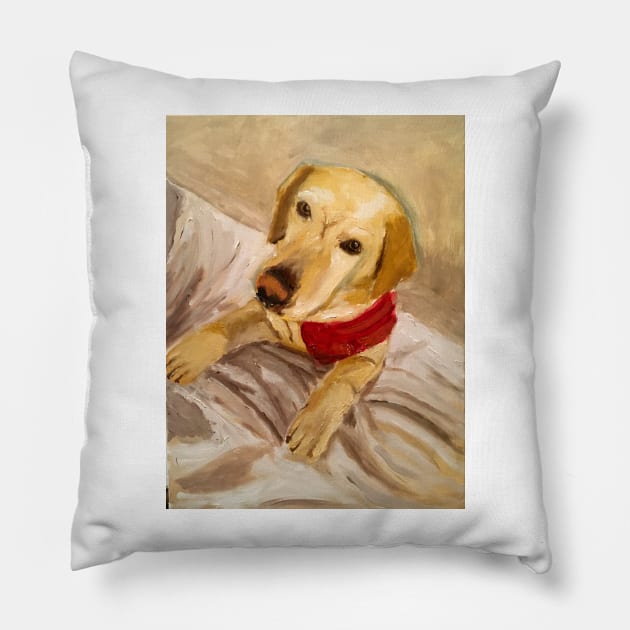 My own dog Alma Pillow by artnatalis