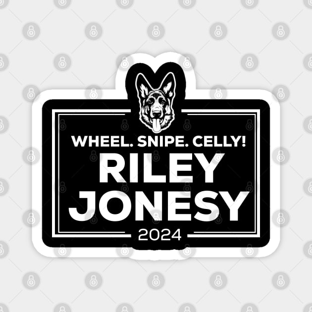 Riley Jonesy 2024 wheel snipe celly - white Magnet by PincGeneral