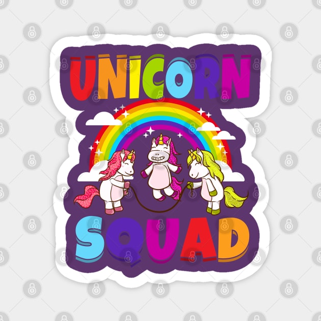 Unicorn Squad Jump Rope Fun Summer Cute Magnet by E