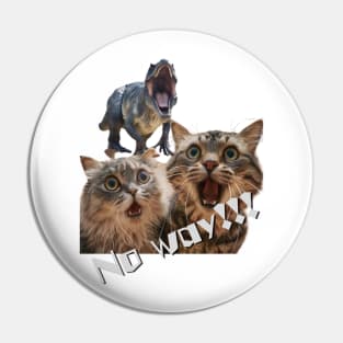 Cats surprised by encountering dinosaurs Pin