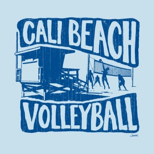 Cali Beach Volleyball (Blue) T-Shirt