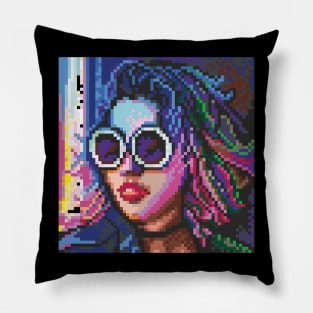 Pixel Art Girl Pillow