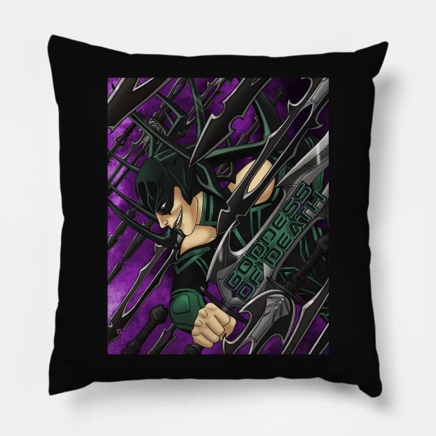 Goddess of Death Pillow by pencilhead7