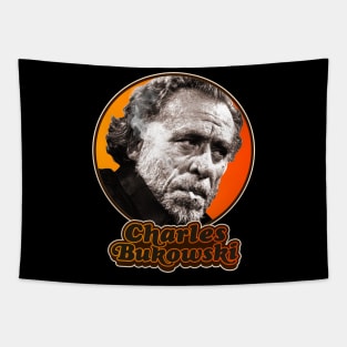 Retro Charles Bukowski Tribute Tapestry