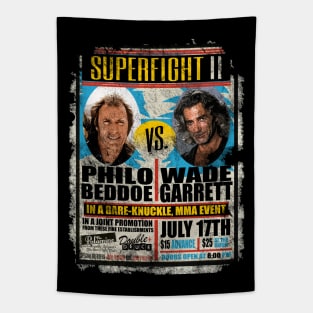 Wade Garrett from Road House vs. Clint Eastwood's Philo Beddoe from Every Which Way but Loose - distressed Tapestry