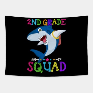 Shark Team 2nd Grade Squad Teacher Back Day School Tapestry