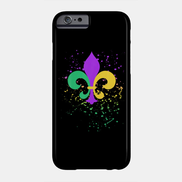 Mardi Gras Fleur De Lis Paint Splatter Nola Mardi Gras Phone