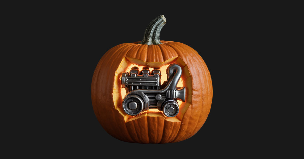Scariest Pumpkin Mechanic Halloween Check Engine - Scariest Pumpkin ...