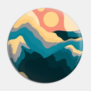 The Blue Peaks Of Summer Pin