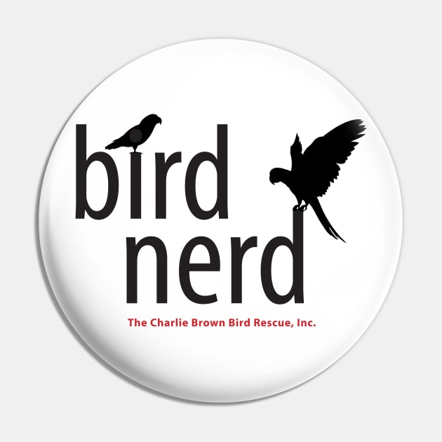 CB bird nerd - black type Pin by Just Winging It Designs