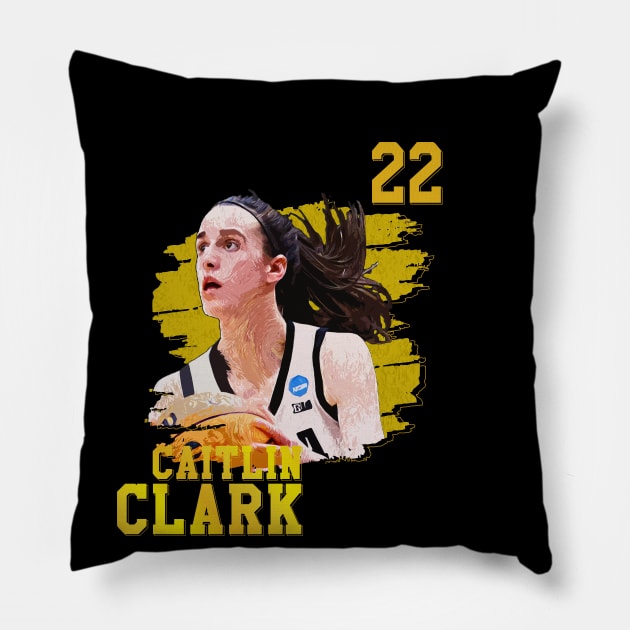 Caitlin clark || 22 Pillow by Aloenalone