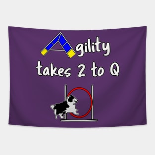 Dog agility with a Sheltie - it takes 2 to Q Tapestry