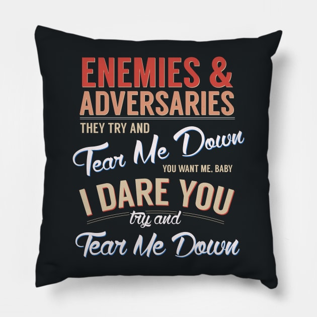 Tear Me Down Pillow by byebyesally