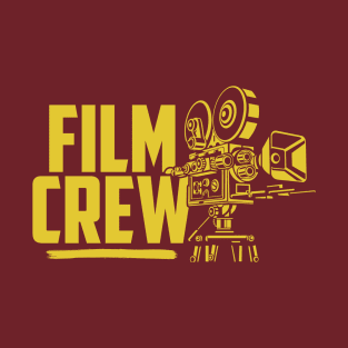 Film Crew Quote / Retro Cinema Camera yellow print T-Shirt