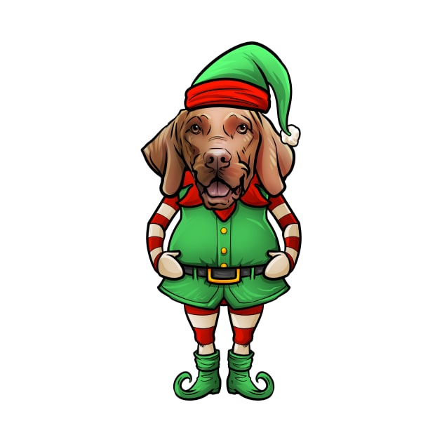 Funny Vizsla Christmas Elf by whyitsme