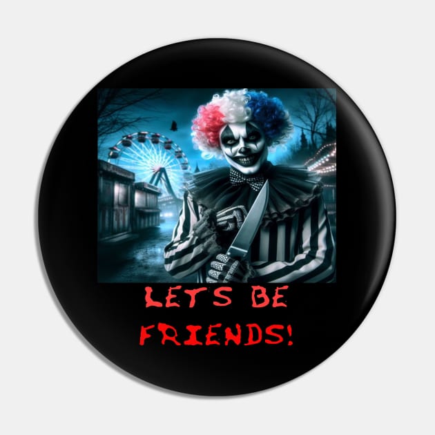 Scary clown Pin by Out of the world