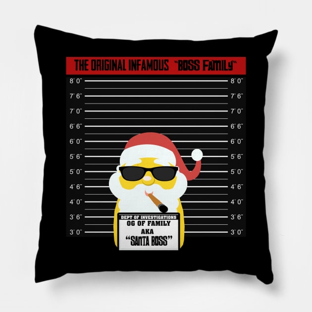 Santa Boss (Mob Boss) Pillow by GLStyleDesigns