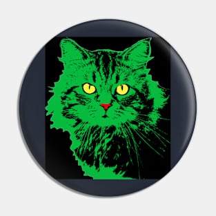 Pop art green black Pin