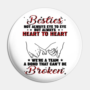 Bestie Shirt Not Always Eye To Eye But Always Heart To Heart Personalized Best Friend Pin