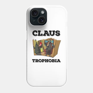 Claustrophobia Santa Claus Pun Funny Christmas Horror Gift Phone Case