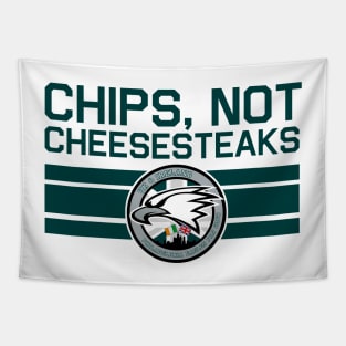 UK IRL Eagles Chips Not Cheesesteaks Tapestry