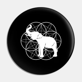 Funny Elephant Geometry T-shirt Pin