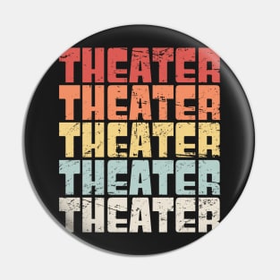 Retro 70s THEATER Text Pin