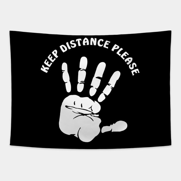 6 feet, 1.5 meter - Keep distance Tapestry by All About Nerds