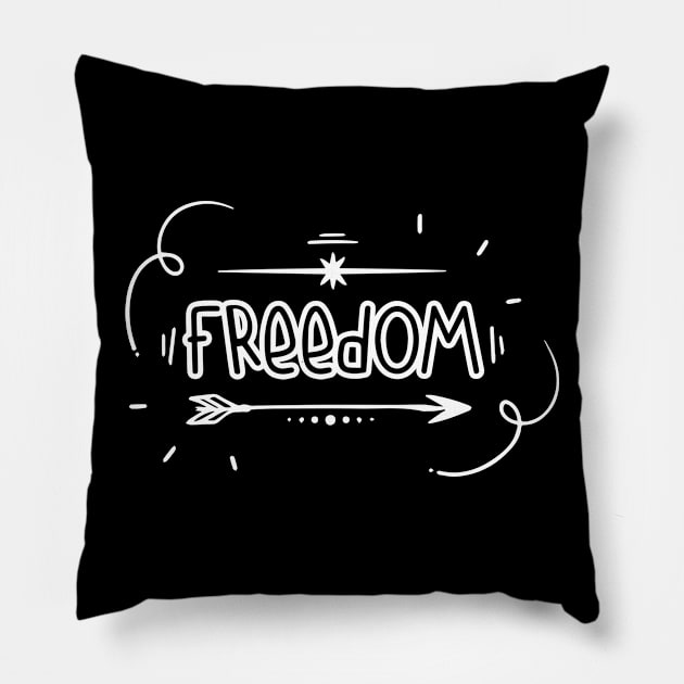 Freedom! Pillow by Meeko_Art