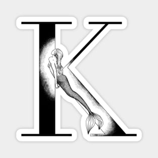 Mermaid Monogram K Magnet