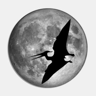 Pterodactyl On The Moon Pin