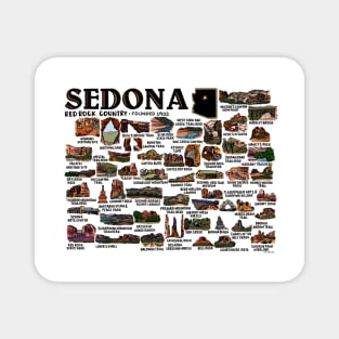 Sedona Map Art Magnet