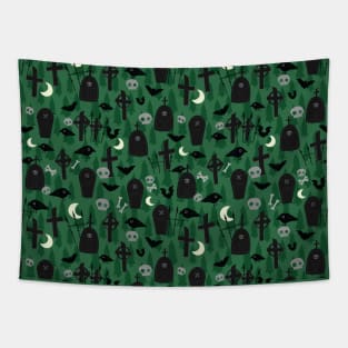 Green Graveyard Cemetery Tapestry