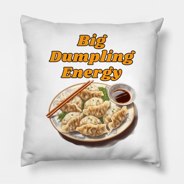 Big Dumpling Energy, BDE Food Joke Pillow by AZNSnackShop