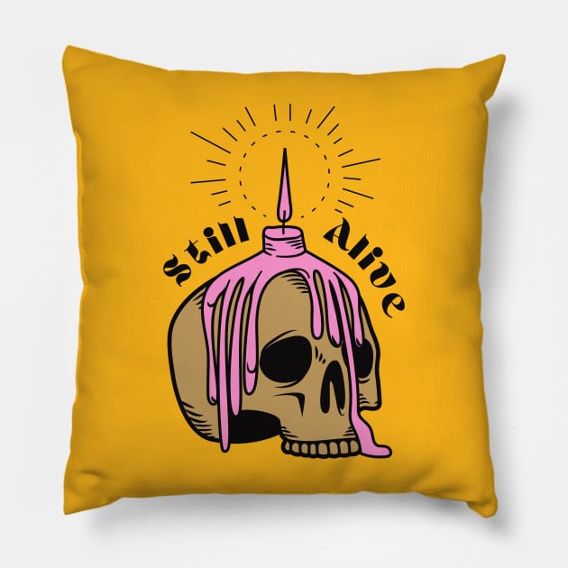 Halloween, still alive skull Pillow by TheDesigNook