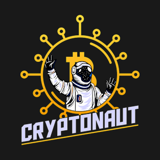 Cryptonaut - Bitcoin Crypto Astronaut Moon Mission T-Shirt