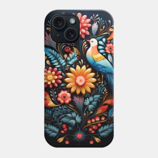 Mexican Folk Art Floral Embroidery Pattern Heritage Otomi Phone Case