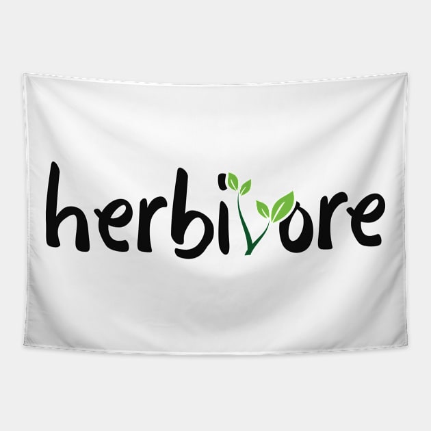 Herbivore - Vegan Tapestry by KC Happy Shop