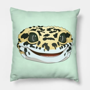 Leopard Gecko Face Pillow